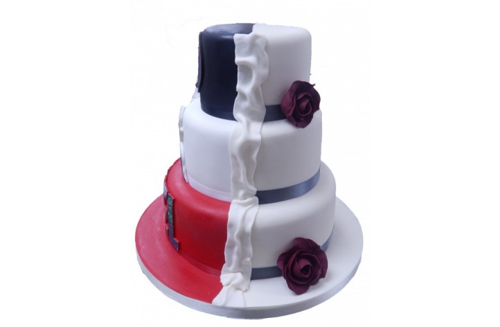 Mr & Mrs Marvel Themed Wedding Cake